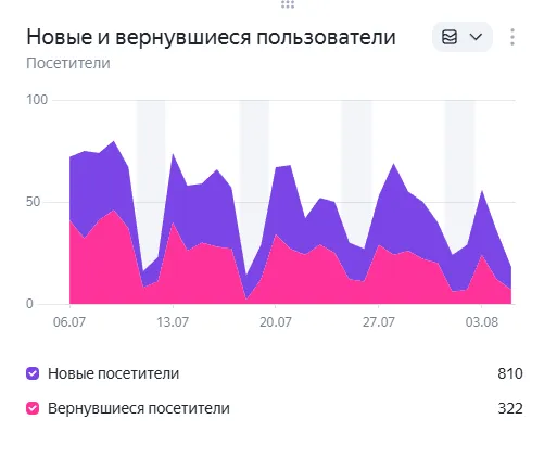 Новые и вернувшиеся посетители
